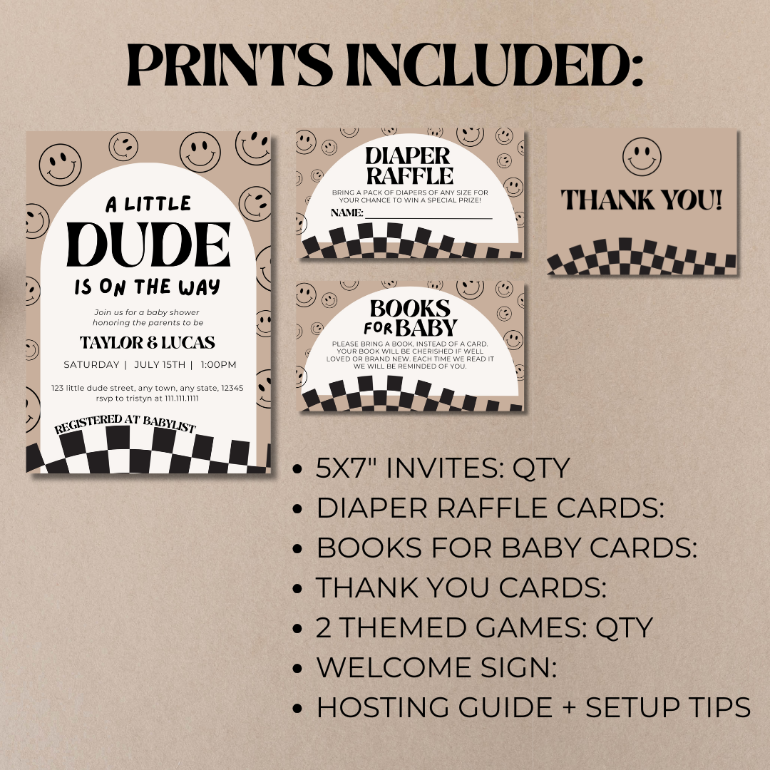 The Checkered Club™ Baby Shower — Signature Party Package